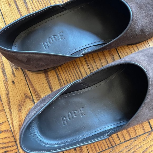 Bode Brown Suede Slippers, size 42 - Picture 7 of 9